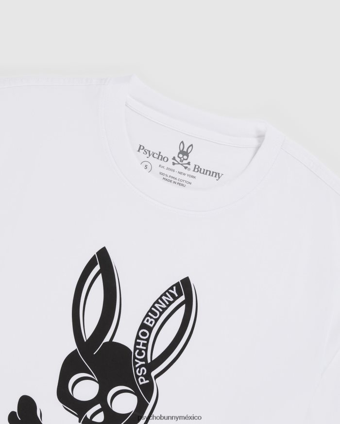 camiseta estampada de sarga para hombre blancoR46422136 Psycho Bunny