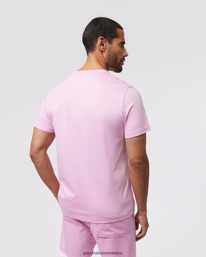 camiseta estampada de sarga para hombre rosa puroR46422145 Psycho Bunny