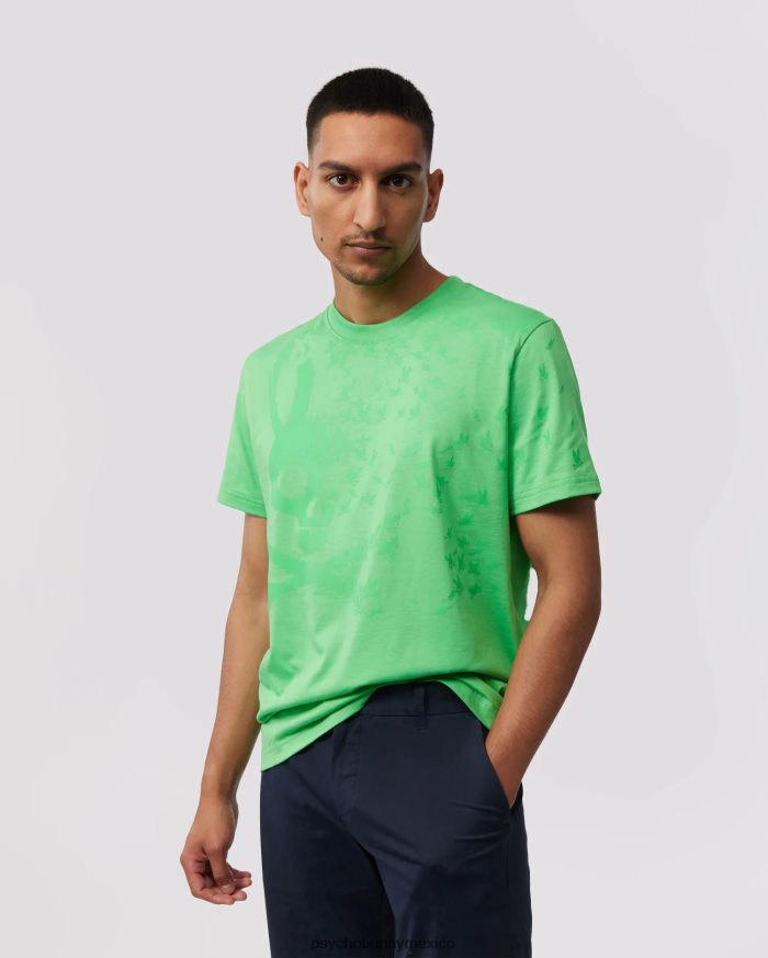 camiseta estampada mullen para hombre Kelly verdeR46422166 Psycho Bunny