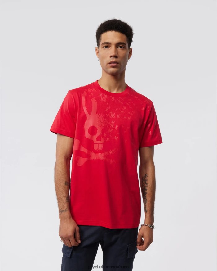 camiseta estampada mullen para hombre rojo rubíR46422155 Psycho Bunny
