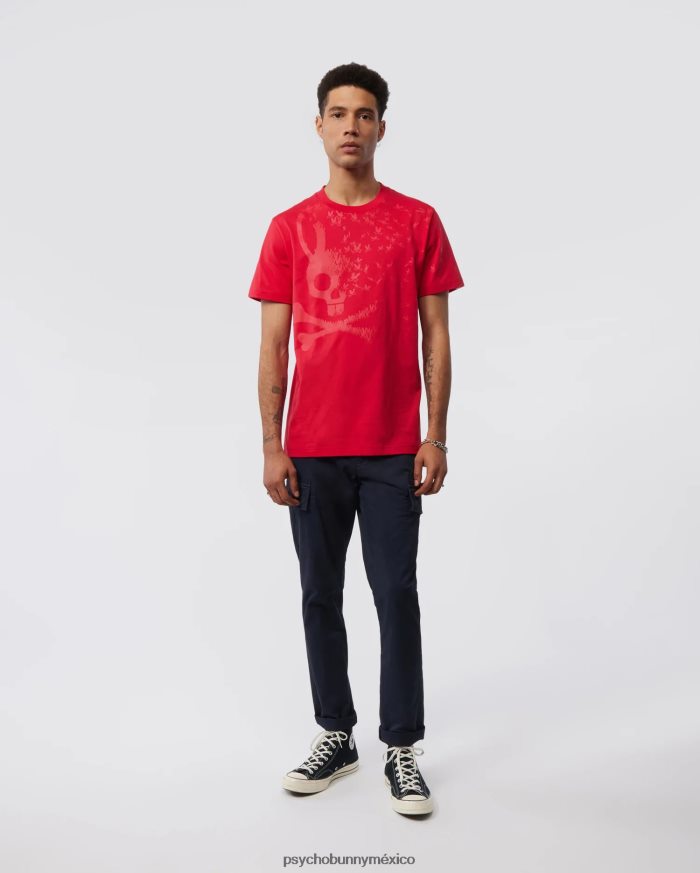 camiseta estampada mullen para hombre rojo rubíR46422155 Psycho Bunny