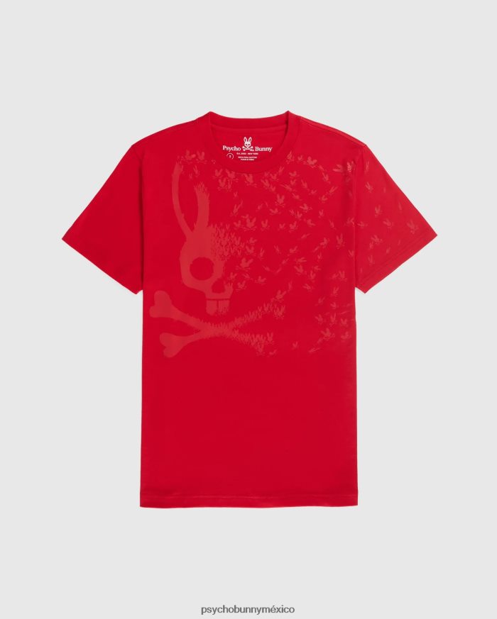 camiseta estampada mullen para hombre rojo rubíR46422155 Psycho Bunny