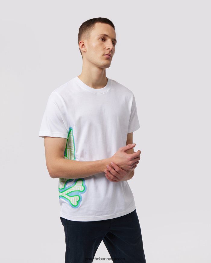 camiseta estampada para damas para hombre blancoR46422154 Psycho Bunny