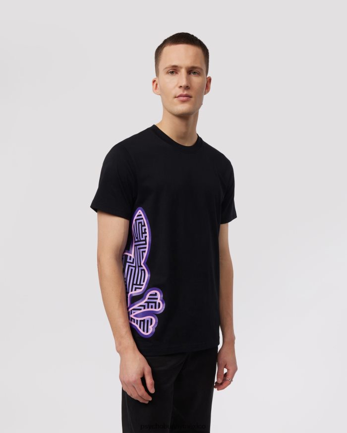 camiseta estampada para damas para hombre negroR46422113 Psycho Bunny