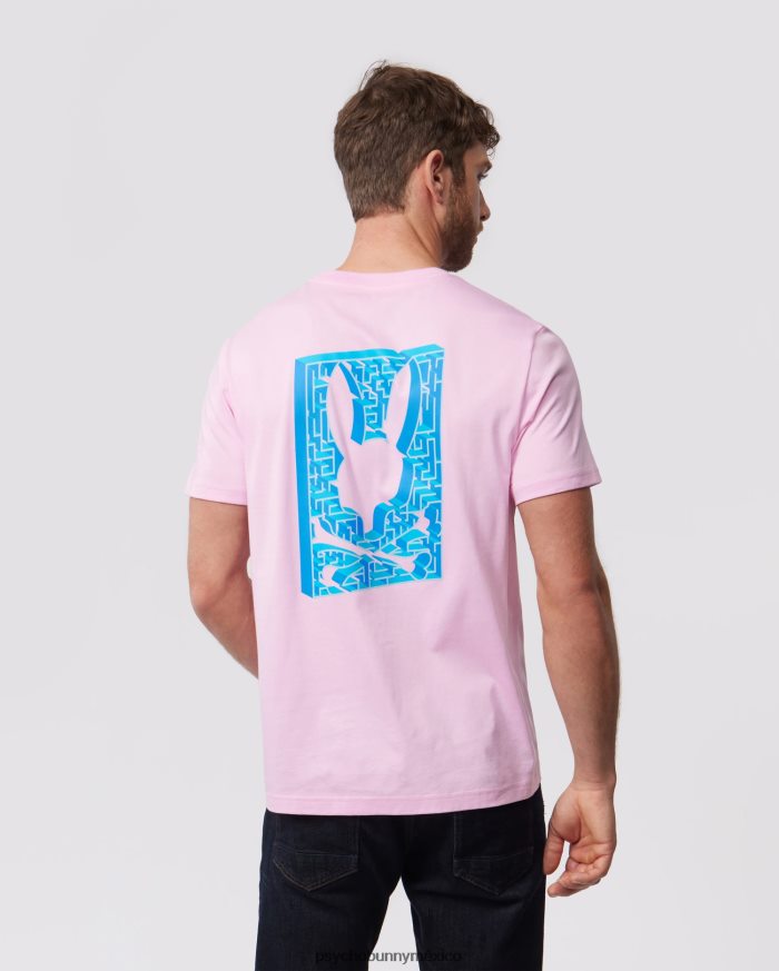 camiseta estampada pisani para hombre rosa puroR46422115 Psycho Bunny