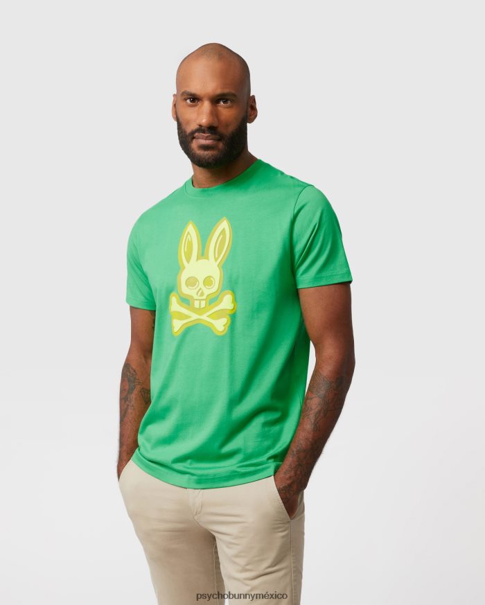 camiseta gráfica con estampado hyde puff para hombre césped verdeR46422263 Psycho Bunny