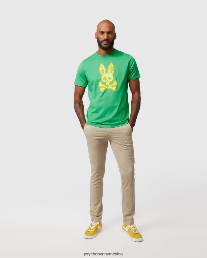 camiseta gráfica con estampado hyde puff para hombre césped verdeR46422263 Psycho Bunny