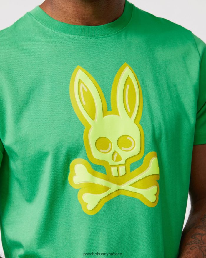 camiseta gráfica con estampado hyde puff para hombre césped verdeR46422263 Psycho Bunny