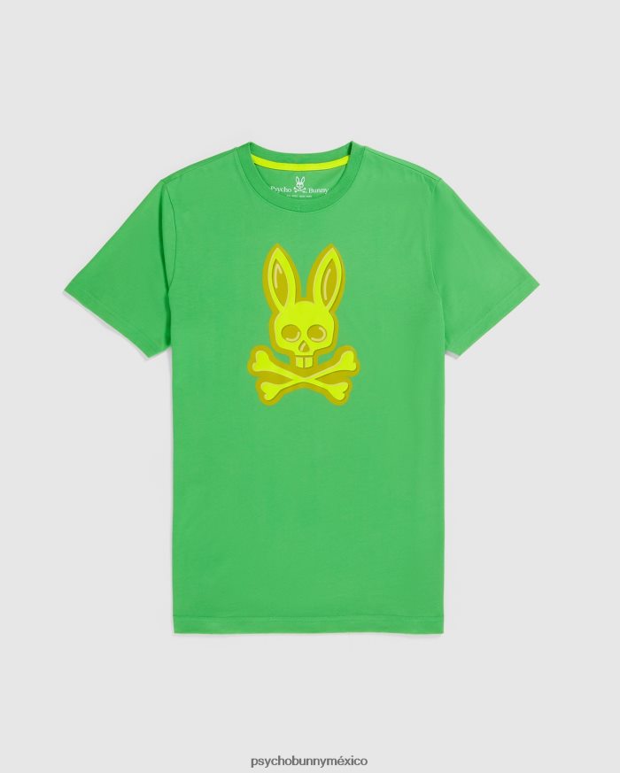 camiseta gráfica con estampado hyde puff para hombre césped verdeR46422263 Psycho Bunny