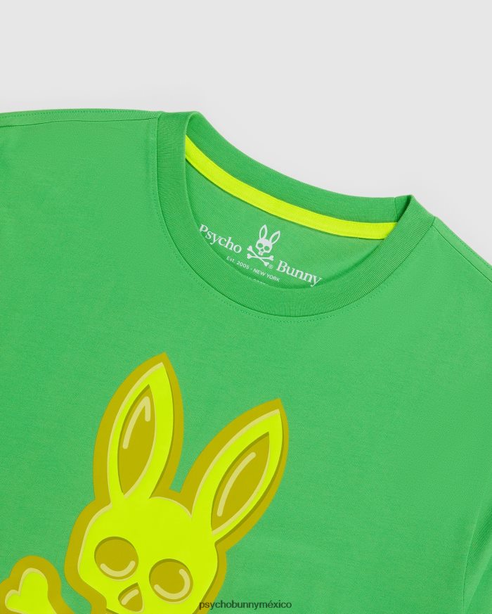 camiseta gráfica con estampado hyde puff para hombre césped verdeR46422263 Psycho Bunny