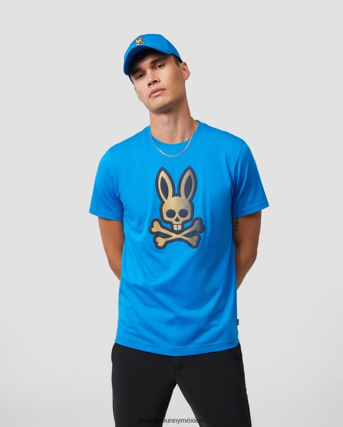 camiseta gráfica con logo degradado copa para hombre azul de delftR46422210 Psycho Bunny