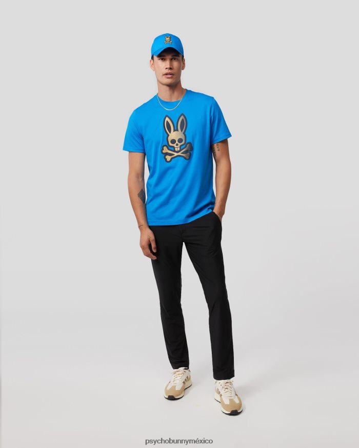 camiseta gráfica con logo degradado copa para hombre azul de delftR46422210 Psycho Bunny