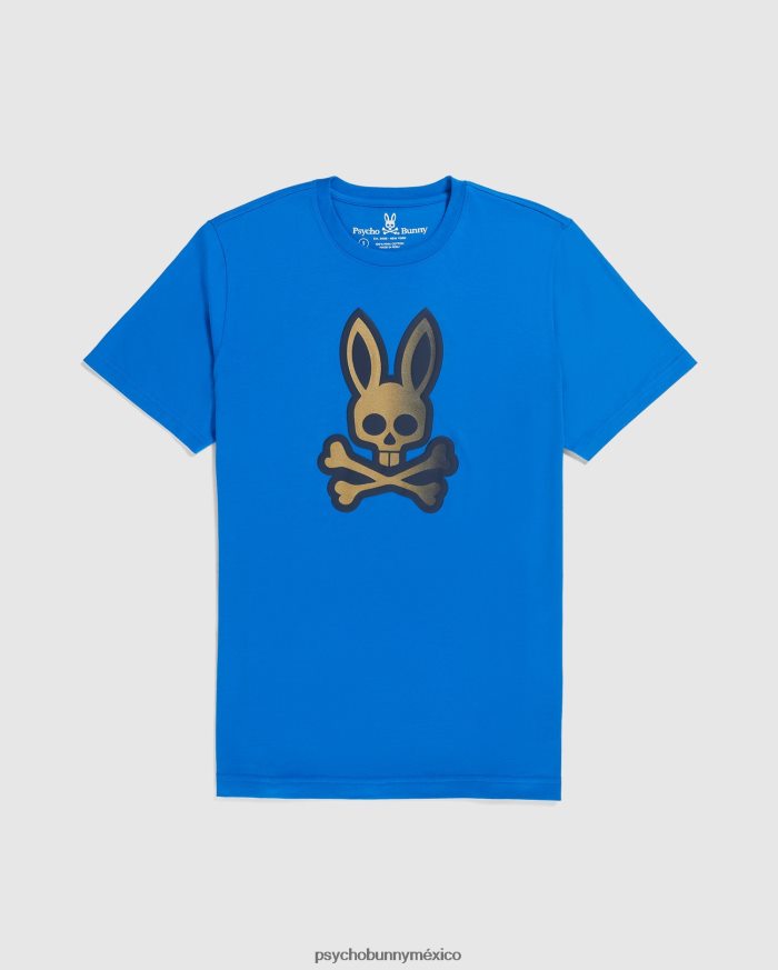 camiseta gráfica con logo degradado copa para hombre azul de delftR46422210 Psycho Bunny