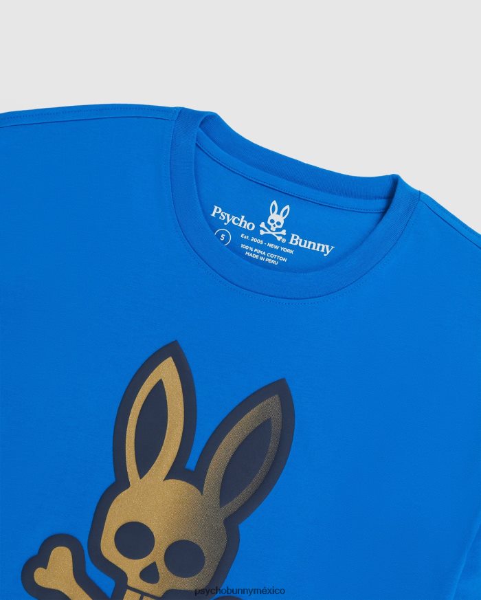 camiseta gráfica con logo degradado copa para hombre azul de delftR46422210 Psycho Bunny
