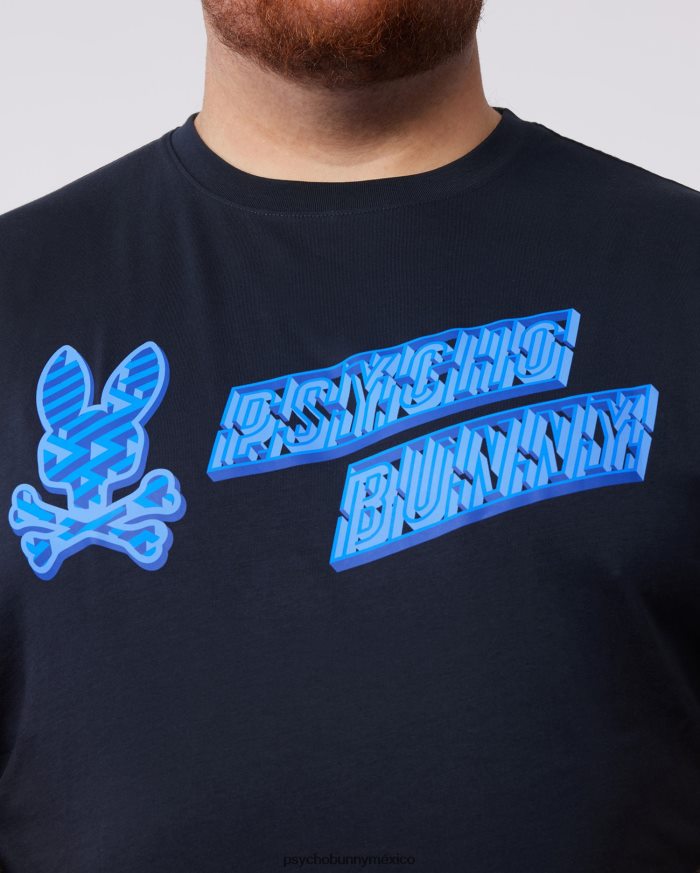 camiseta gráfica con logo pisani grande y alto para hombre ArmadaR46422398 Psycho Bunny