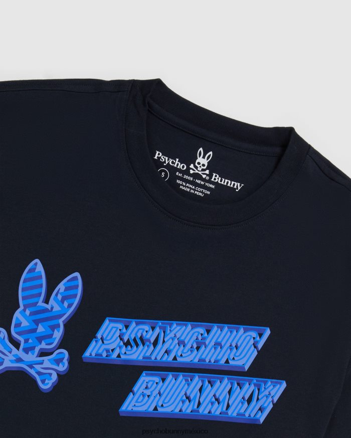 camiseta gráfica con logo pisani grande y alto para hombre ArmadaR46422398 Psycho Bunny