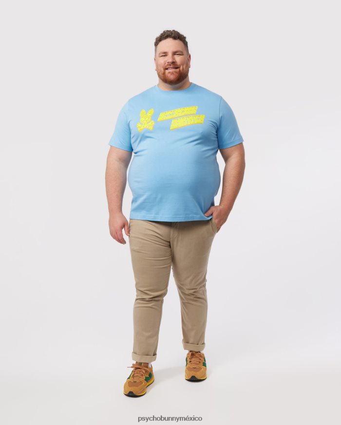 camiseta gráfica con logo pisani grande y alto para hombre cielo de montanaR46422408 Psycho Bunny