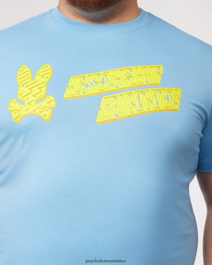 camiseta gráfica con logo pisani grande y alto para hombre cielo de montanaR46422408 Psycho Bunny