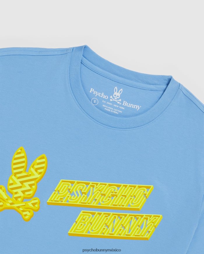 camiseta gráfica con logo pisani grande y alto para hombre cielo de montanaR46422408 Psycho Bunny