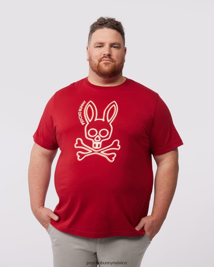 camiseta gráfica de alta densidad gresham grande y alto para hombre río rojoR46422438 Psycho Bunny