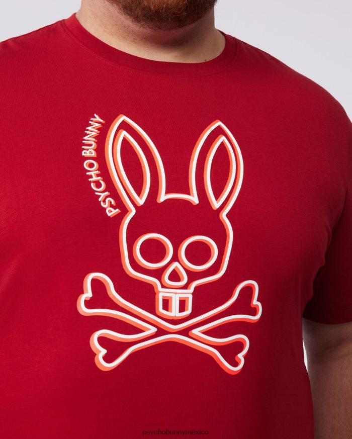 camiseta gráfica de alta densidad gresham grande y alto para hombre río rojoR46422438 Psycho Bunny