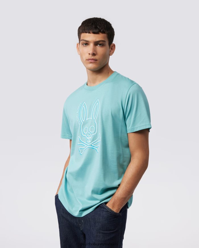 camiseta gráfica de alta densidad gresham para hombre azul costeroR46422250 Psycho Bunny