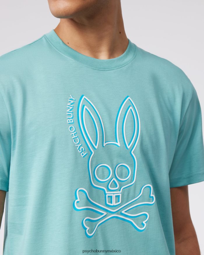 camiseta gráfica de alta densidad gresham para hombre azul costeroR46422250 Psycho Bunny