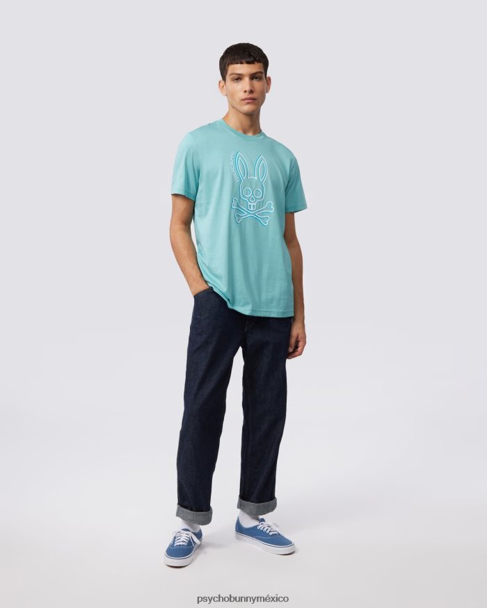 camiseta gráfica de alta densidad gresham para hombre azul costeroR46422250 Psycho Bunny