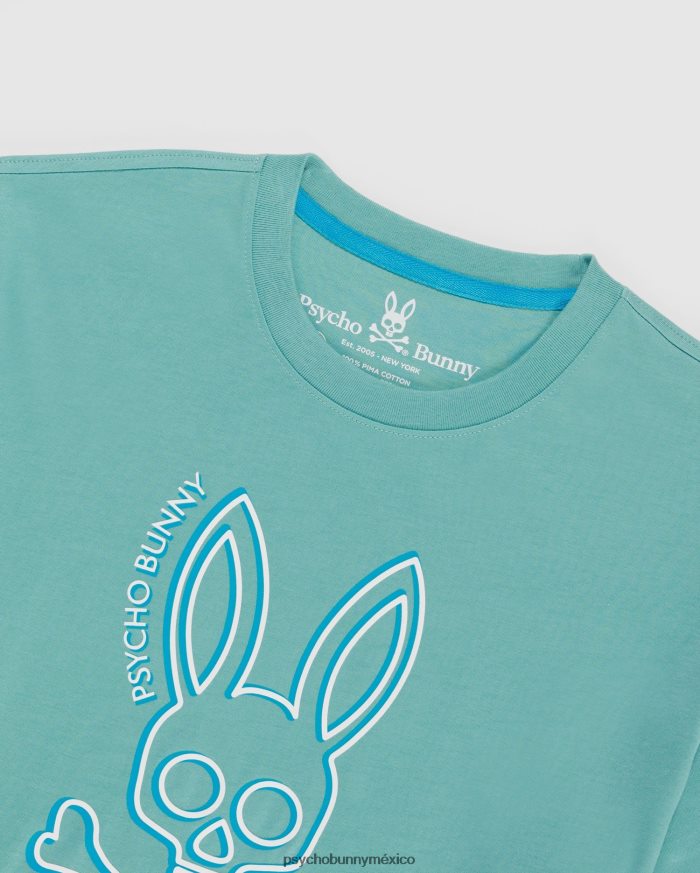 camiseta gráfica de alta densidad gresham para hombre azul costeroR46422250 Psycho Bunny