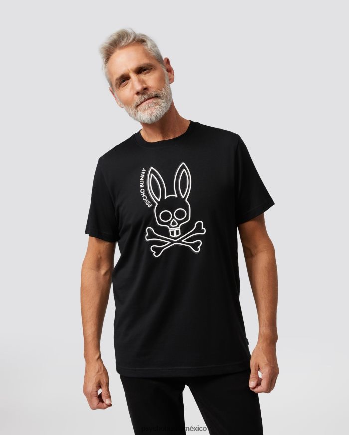 camiseta gráfica de alta densidad gresham para hombre negroR46422207 Psycho Bunny
