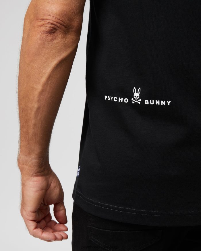 camiseta gráfica de alta densidad gresham para hombre negroR46422207 Psycho Bunny