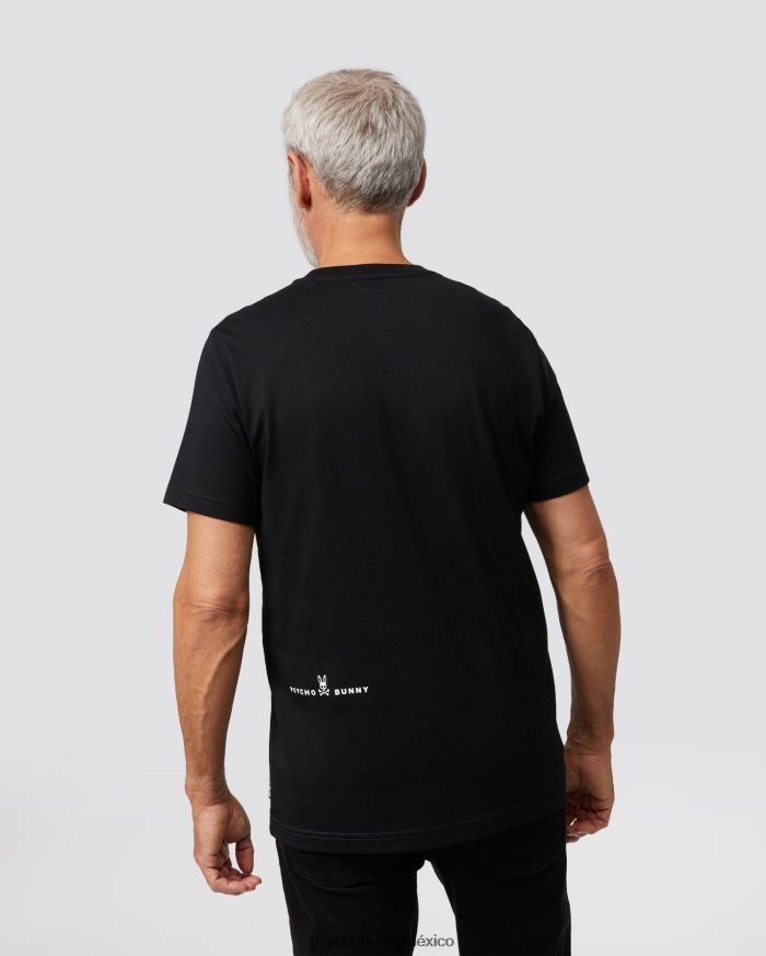 camiseta gráfica de alta densidad gresham para hombre negroR46422207 Psycho Bunny