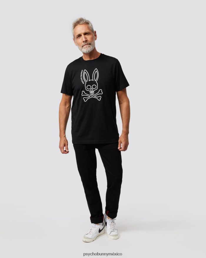 camiseta gráfica de alta densidad gresham para hombre negroR46422207 Psycho Bunny