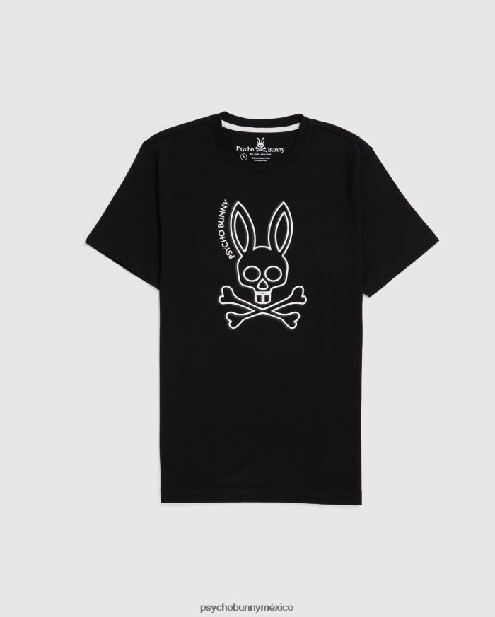 camiseta gráfica de alta densidad gresham para hombre negroR46422207 Psycho Bunny