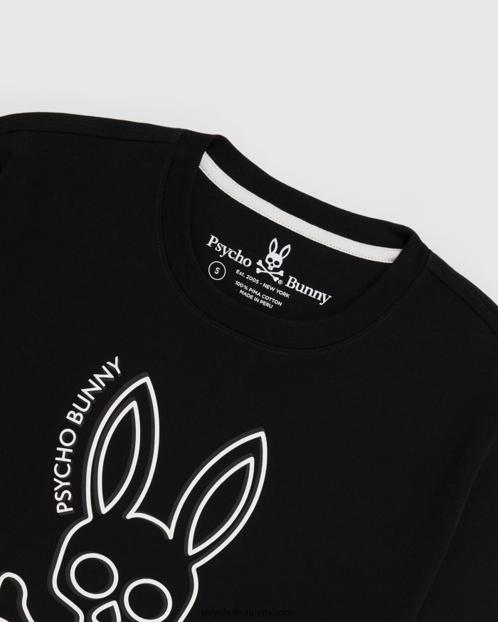 camiseta gráfica de alta densidad gresham para hombre negroR46422207 Psycho Bunny