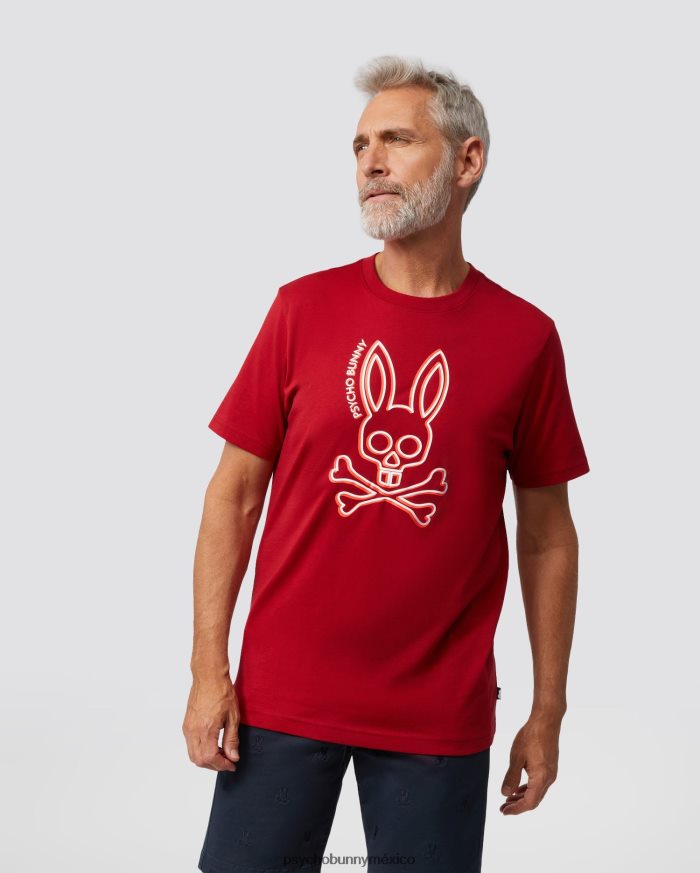 camiseta gráfica de alta densidad gresham para hombre río rojoR46422229 Psycho Bunny