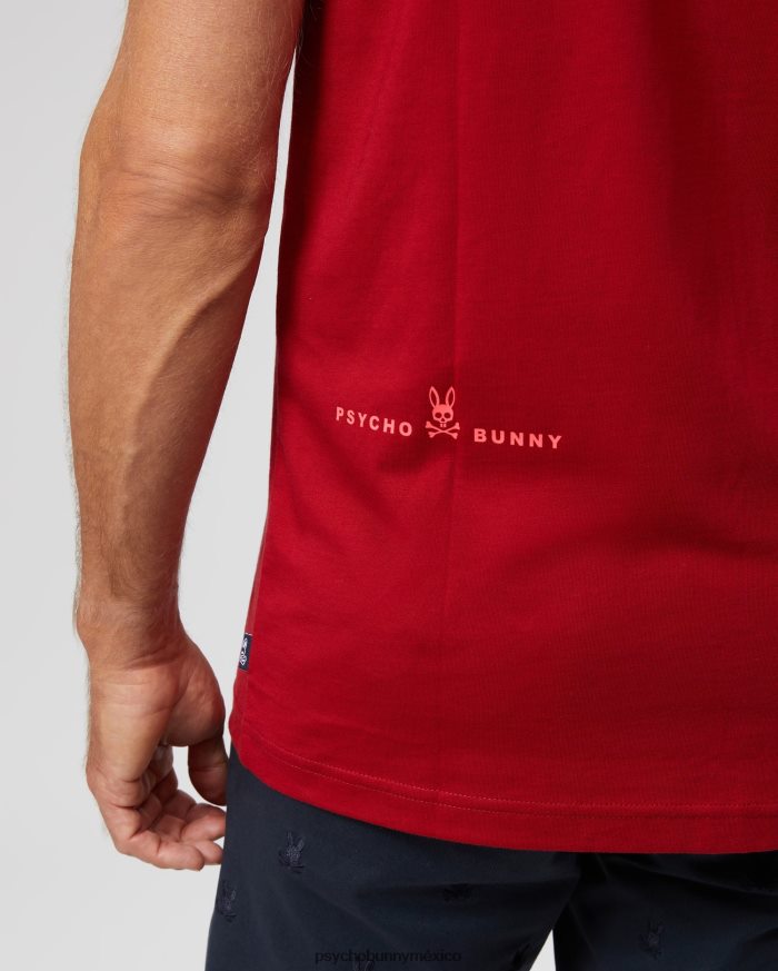 camiseta gráfica de alta densidad gresham para hombre río rojoR46422229 Psycho Bunny