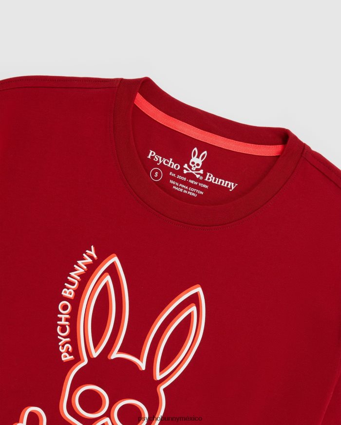camiseta gráfica de alta densidad gresham para hombre río rojoR46422229 Psycho Bunny