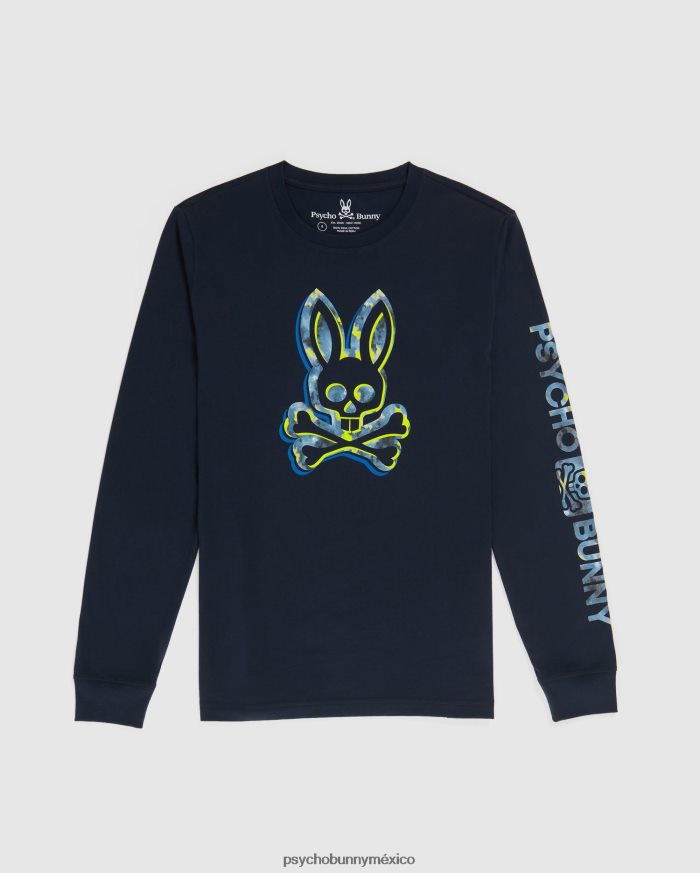 camiseta gráfica de manga larga meyer para hombre ArmadaR46422205 Psycho Bunny