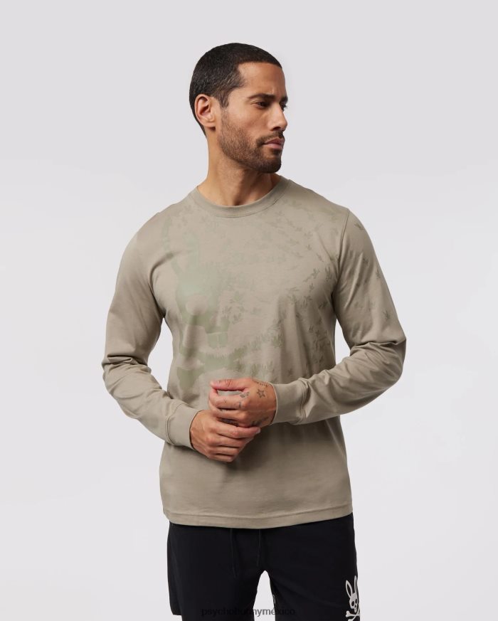 camiseta gráfica de manga larga mullen para hombre arena mojadaR46422140 Psycho Bunny