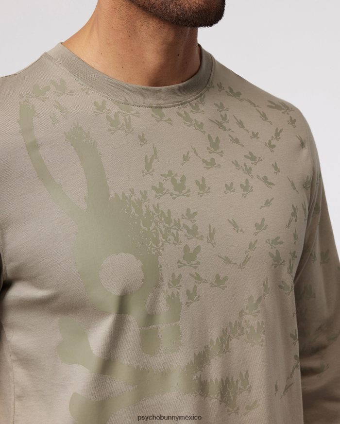 camiseta gráfica de manga larga mullen para hombre arena mojadaR46422140 Psycho Bunny