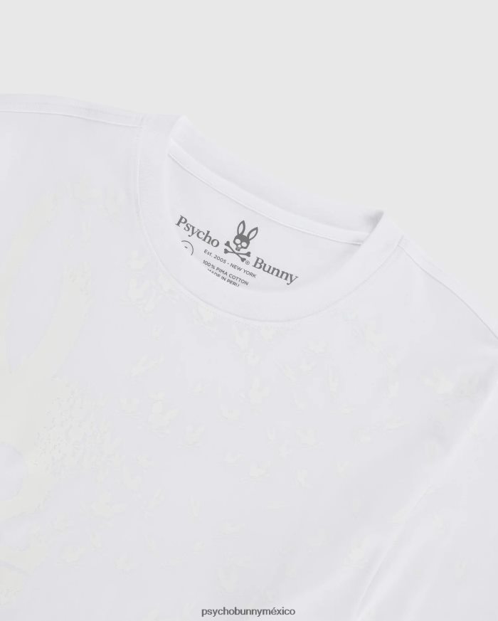 camiseta gráfica de manga larga mullen para hombre blancoR46422138 Psycho Bunny