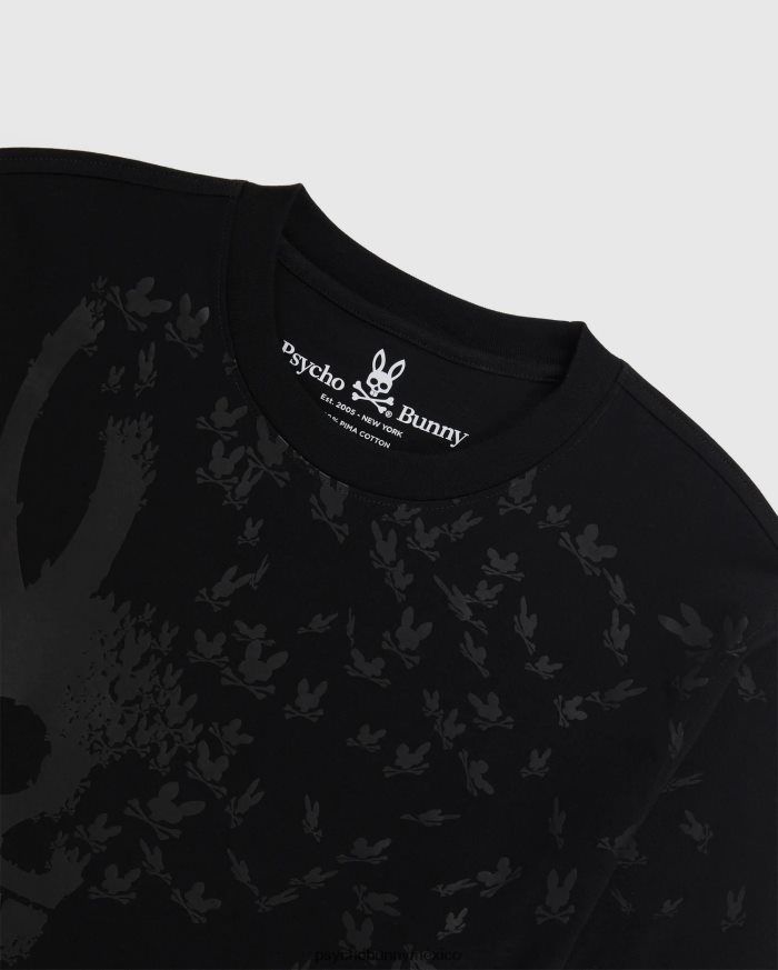 camiseta gráfica de manga larga mullen para hombre negroR46422126 Psycho Bunny