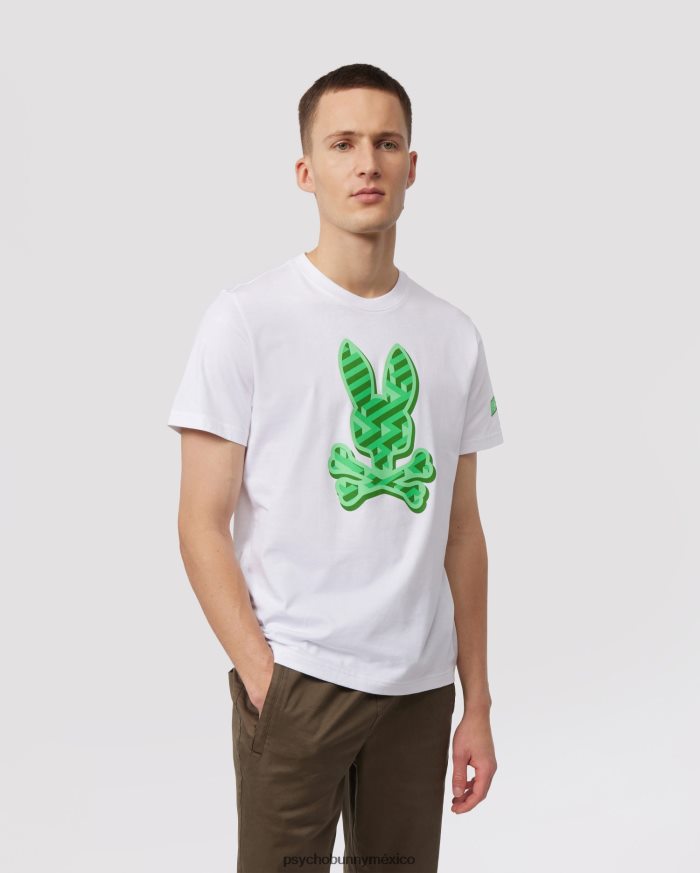 camiseta gráfica del conejito pisani para hombre blancoR46422158 Psycho Bunny