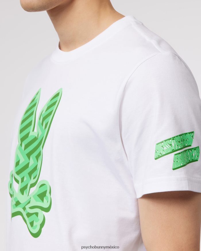 camiseta gráfica del conejito pisani para hombre blancoR46422158 Psycho Bunny