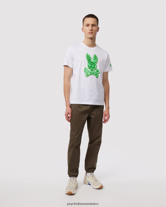 camiseta gráfica del conejito pisani para hombre blancoR46422158 Psycho Bunny