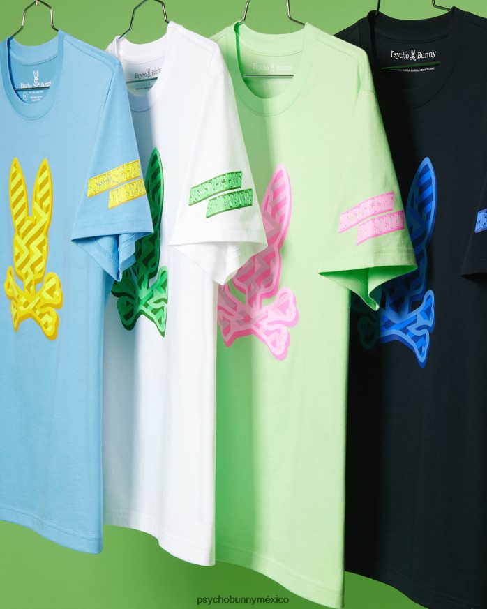 camiseta gráfica del conejito pisani para hombre blancoR46422158 Psycho Bunny