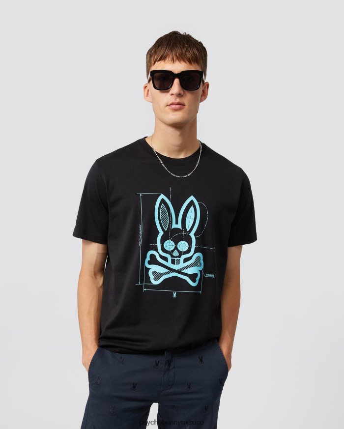 camiseta gráfica depoe para hombre negroR46422240 Psycho Bunny