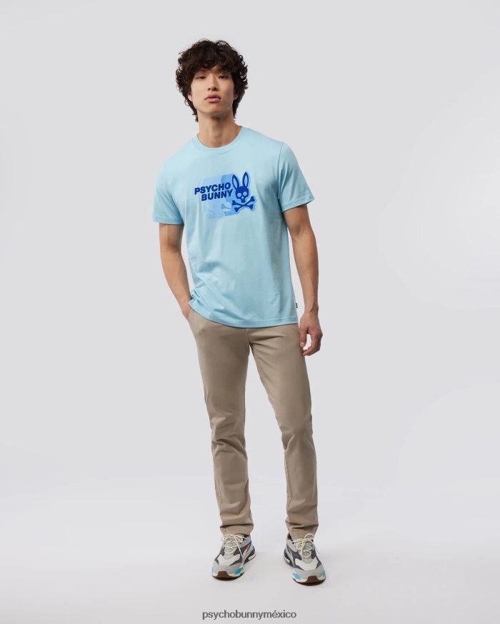 camiseta gráfica kona para hombre cielo azulR46422156 Psycho Bunny