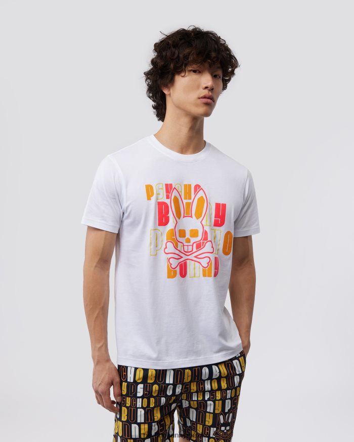 camiseta gráfica krome para hombre blancoR46422215 Psycho Bunny